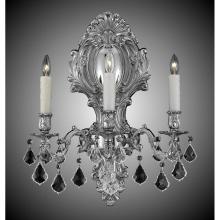 American Brass And Crystal WS9428-ASGT-02G-ST - 3 Light Fleur-De-Lis Large Wall