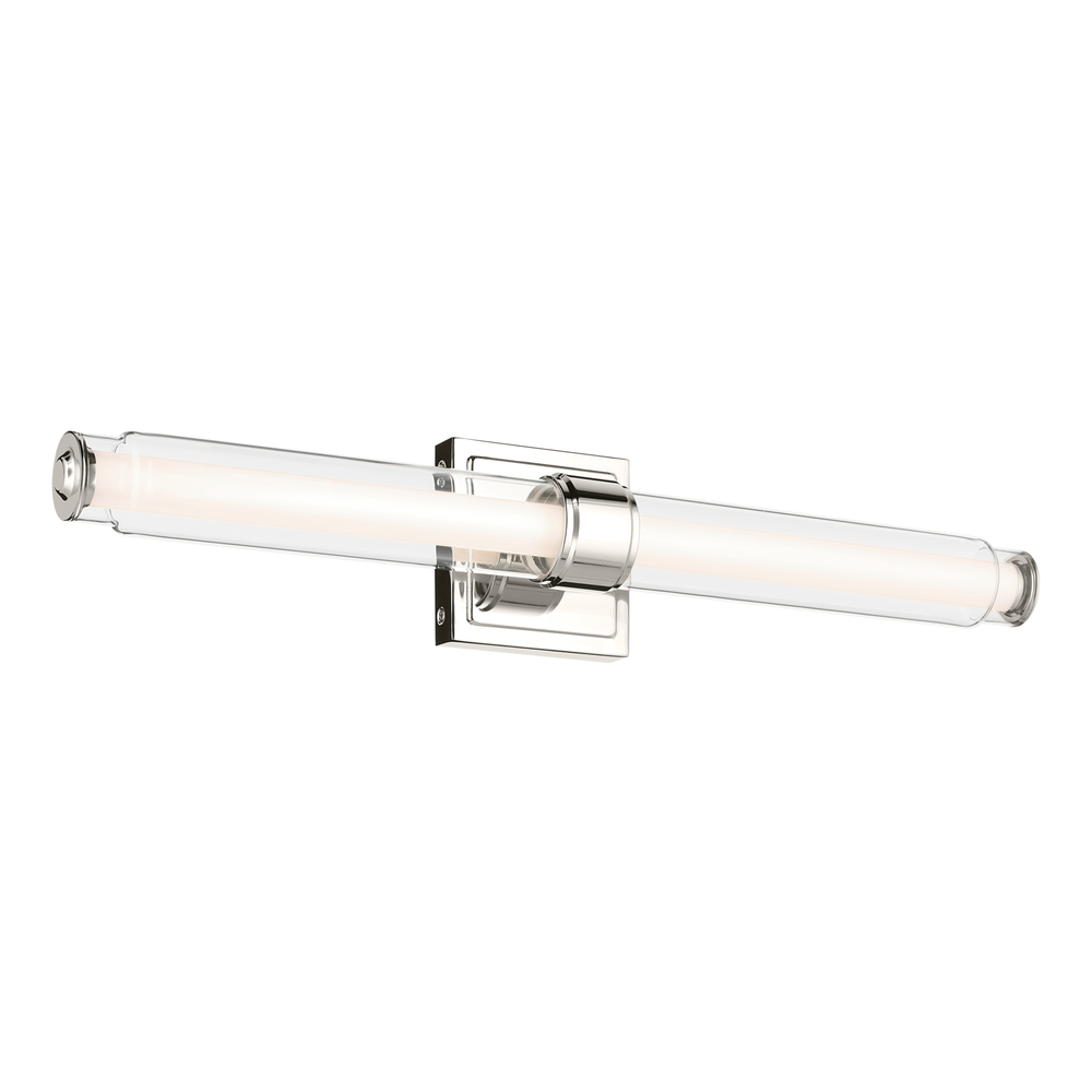 Laurene 26.5" Linear Bath Bar Medium LED with Clear Glass in Chrome