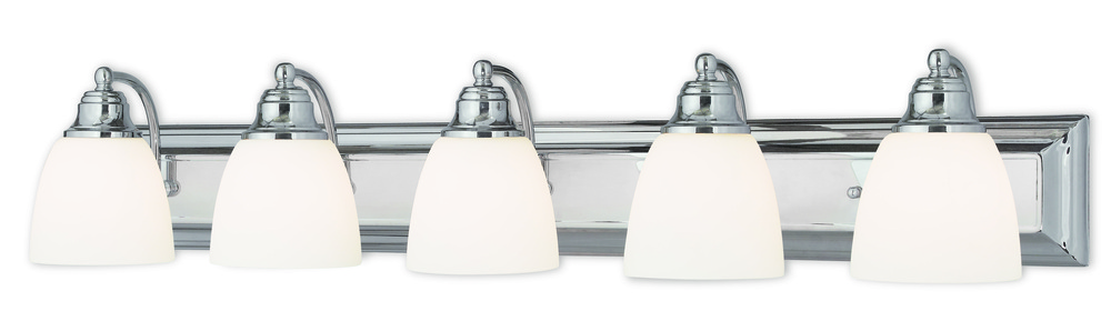 5 Light Polished Chrome Bath Light