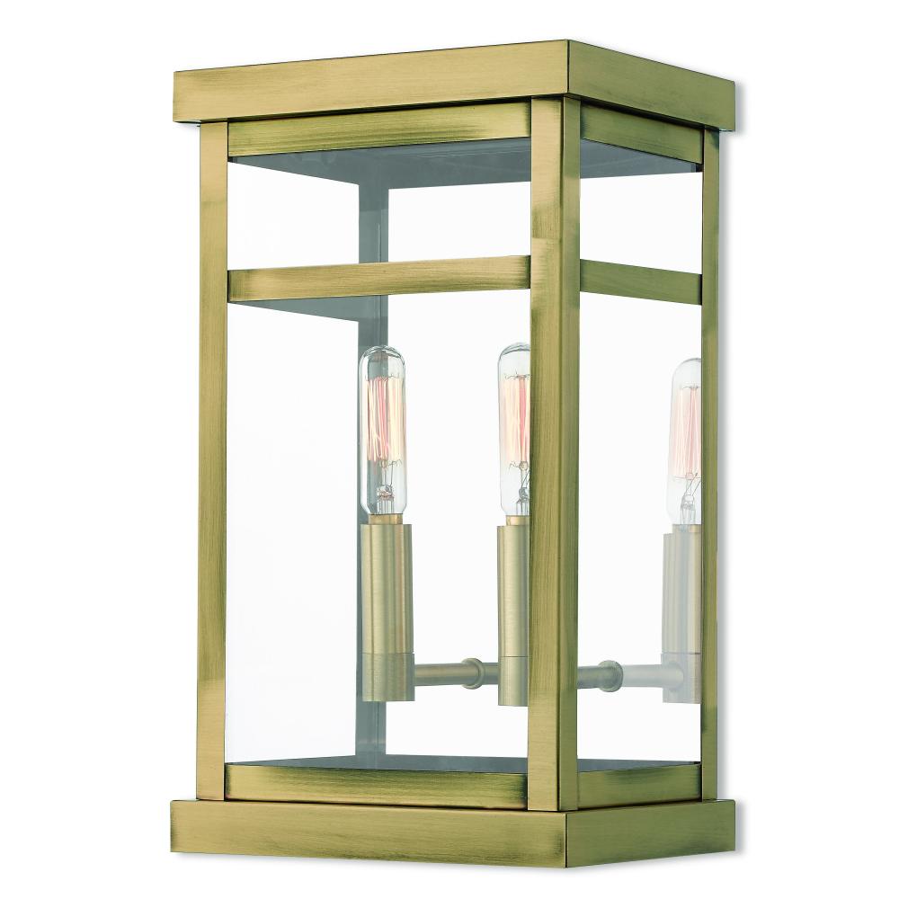 2 Lt AB Outdoor Wall Lantern