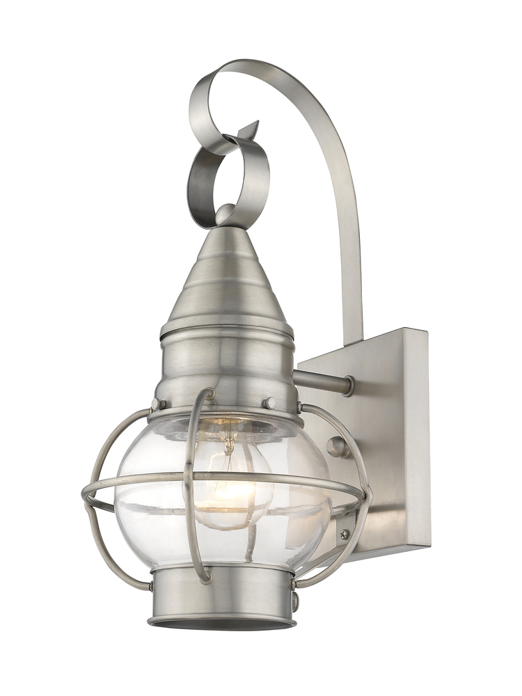 1 Light BN Outdoor Wall Lantern