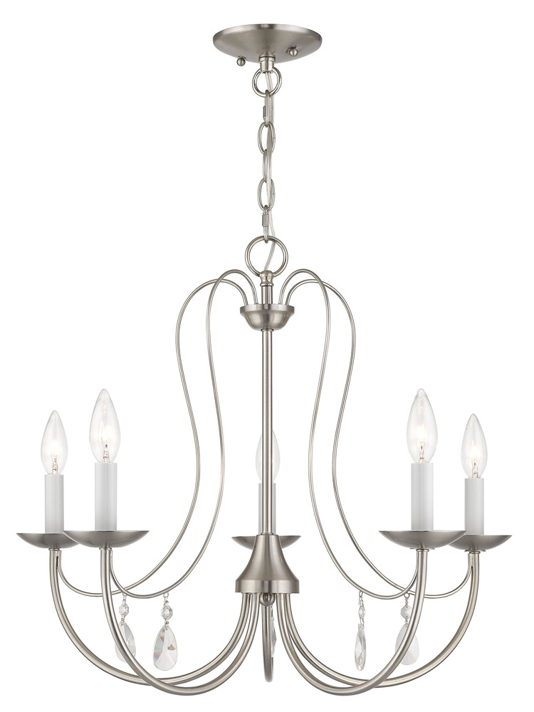 5 Light Brushed Nickel Chandelier