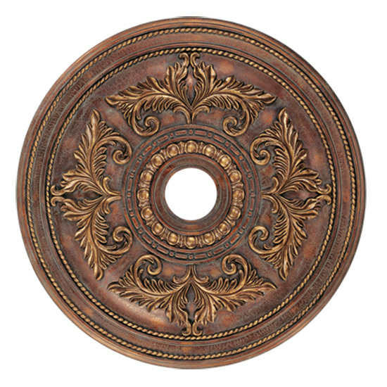 Crackled Greek Bronze Ceiling Medallion