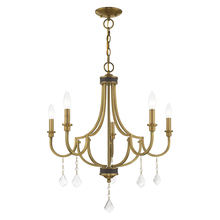 Livex Lighting 41275-01 - 5 Lt Antique Brass Chandelier