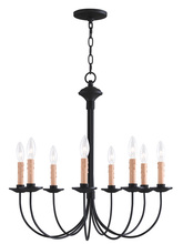 Livex Lighting 4458-04 - 8 Light Black Chandelier