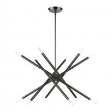 Livex Lighting 46776-46 - 12 Light Black Chrome Chandelier