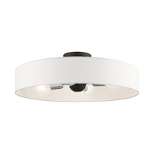 Livex Lighting 46928-04 - 4 Lt Black Semi Flush Mount