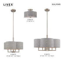 Livex Lighting 51364-91 - 4 Lt Brushed Nickel Pendant Chandelier