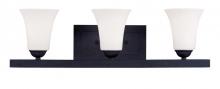 Livex Lighting 6493-04 - 3 Light Black Bath Vanity