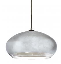 Besa Lighting 1JC-4345SF-LED-BR - Besa Brio 14 Pendant Bronze Silver Foil 1x9W LED