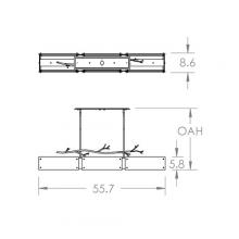 Hammerton PLB0032-0C-GM-BG-001-E2 - Ironwood Linear Suspension-0C-Gunmetal