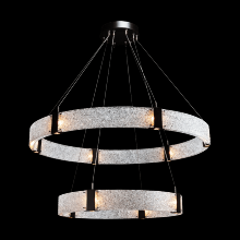 Hammerton CHB0042-2C-GM-BG-CA1-L1 - Two Tier Parallel Ring Chandelier-2C-Gunmetal