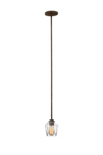 Kalco 508710BS - Allegheny 1 Light Mini Pendant