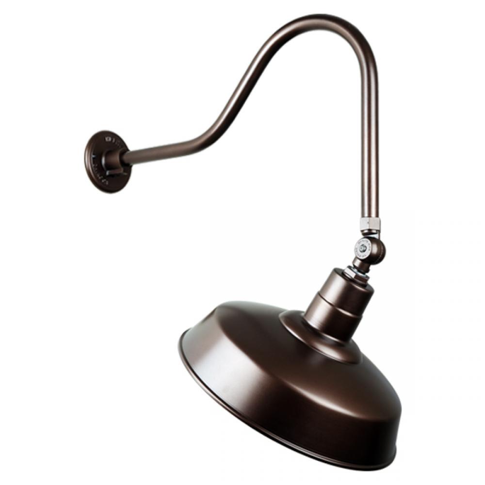 14" Gooseneck Light Warehouse Shade, QSNHL-H Arm, Swivel Knuckle Accessory