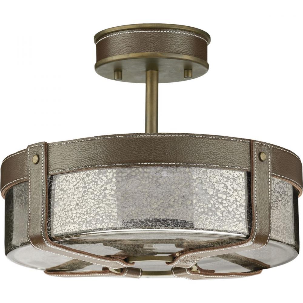 POINT DUMEÂ® byJeffrey Alan Marks for Progress Lighting Rockdance Collection Aged Brass  Semi-Flush