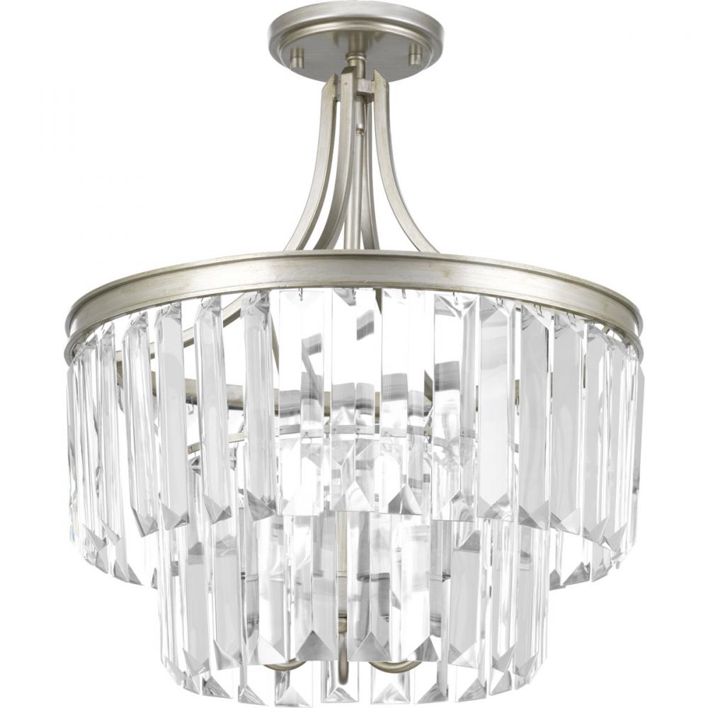 Glimmer Collection Three-Light 19" Semi-Flush Convertible