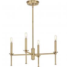 Progress P400293-163 - Elara Collection Four-Light New Traditional Vintage Brass Chandelier Light