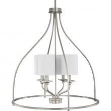 Progress P500285-009 - Bonita Collection Four-Light Brushed Nickel Foyer Chandelier