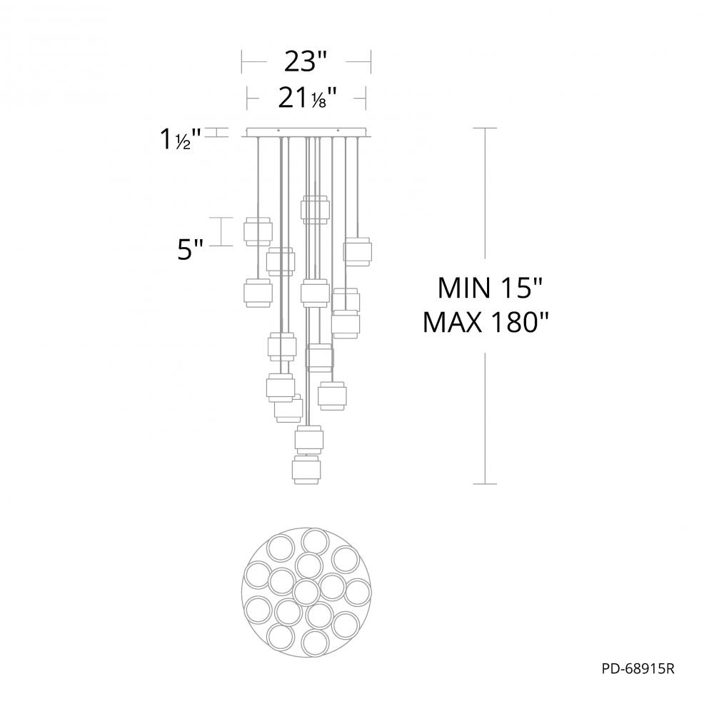 Banded Chandelier Light