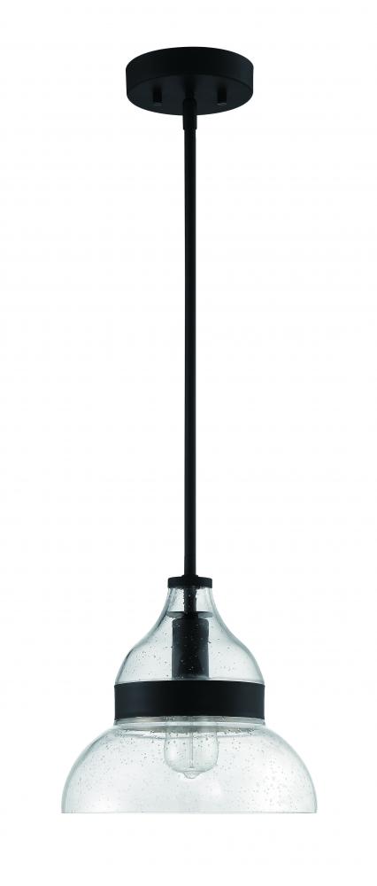 Smyth 1 Light Mini Pendant in Flat Black