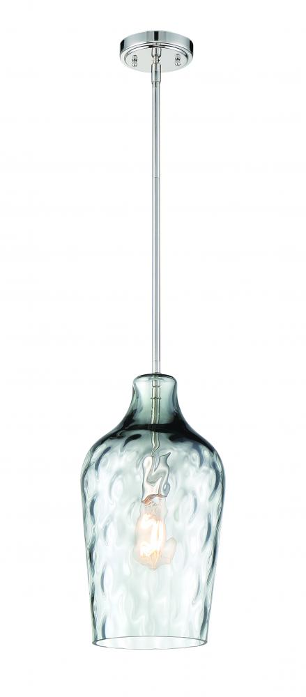 9" 1 Light Mini Pendant in Brushed Polished Nickel