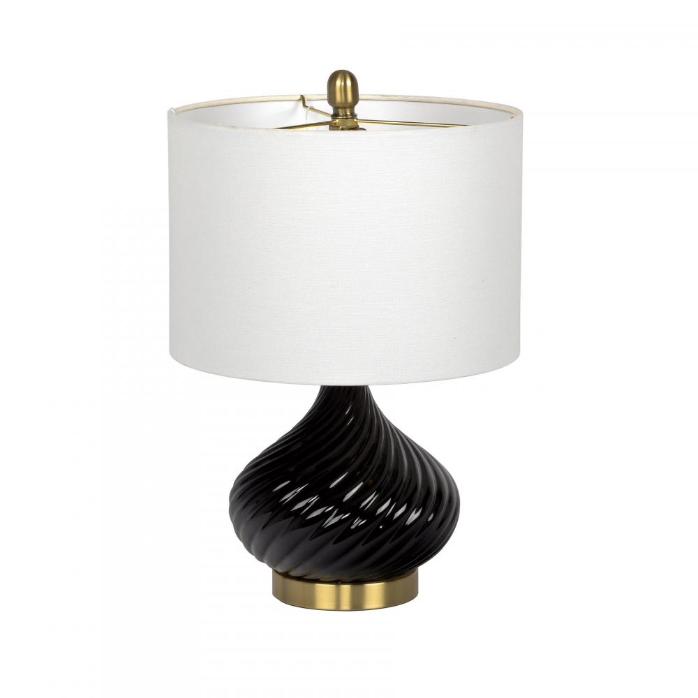 1 Light Ceramic Base Table Lamp in Black