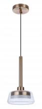 Craftmade 55190-SB-LED - Centric 7.5" LED Pendant in Satin Brass