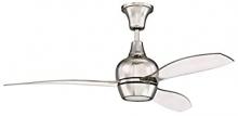 Craftmade BRD52PLN3 - 52" Bordeaux in Polished Nickel w/ Clear Acrylic Blades