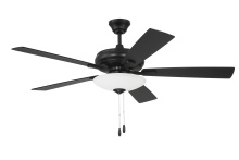 Craftmade ECF111FB5-FBGW - Eos 52" 5-Blade 3 Light Bowl Ceiling Fan in Flat Black w/ Flat Black/Greywood Blades