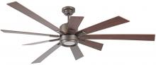 Craftmade KAT72ESP9-WLN - Katana 72" 9-Blade Ceiling Fan in Espresso w/ Walnut Blades; Light Kit Included (optional)