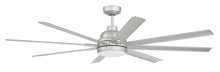 Craftmade RSH65PN8 - Rush 65" 8-Blade Indoor/Outdoor (Wet) Ceiling Fan in Painted Nickel w/ Painted Nickeld Blades
