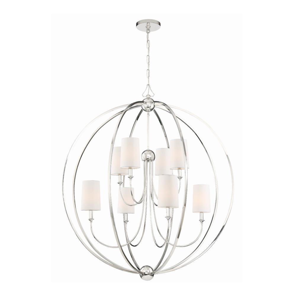 Libby Langdon Sylvan 8 Light Polished Nickel Chandelier