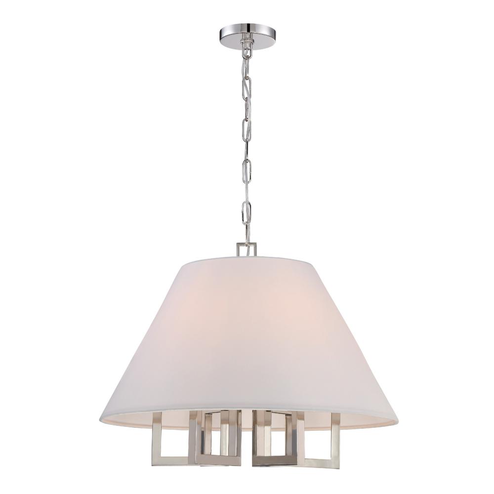 Libby Langdon Westwood 6 Light Polished Nickel Chandelier