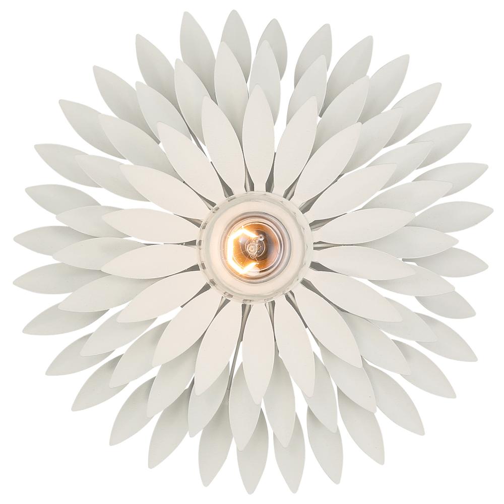 Broche 1 Light Matte White Sconce