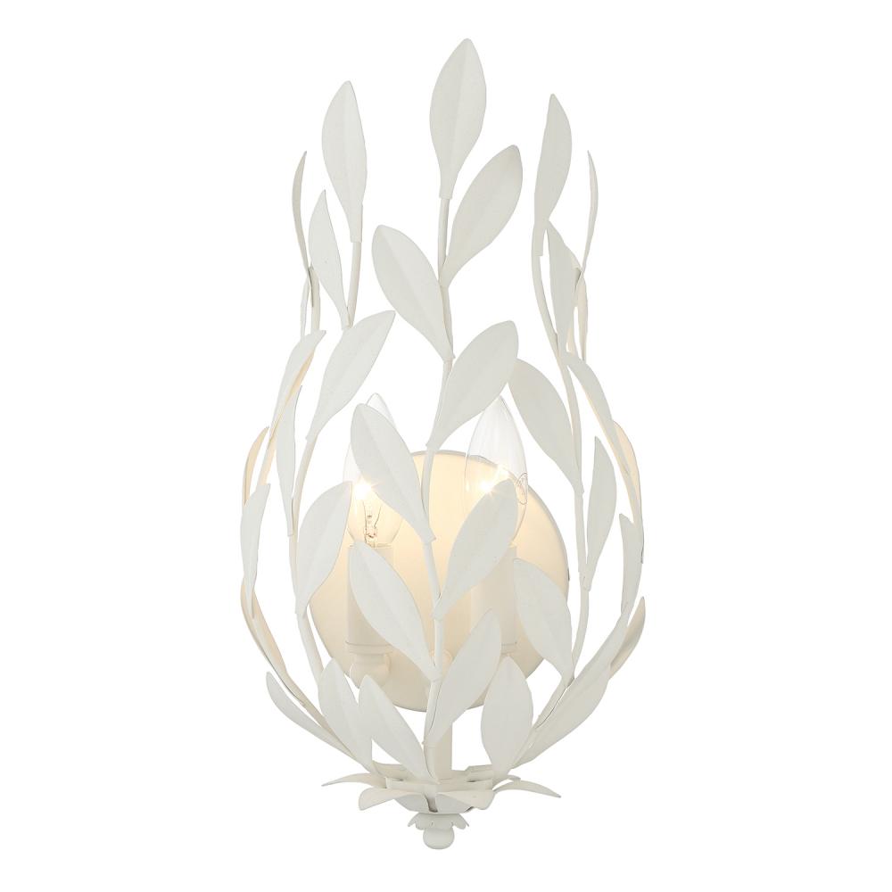 Broche 1 Light Matte White Sconce