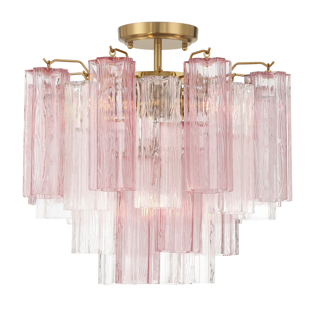 Addis 17.75'' Aged Brass Semi Flush Mount