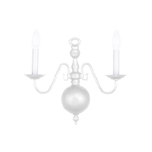 Crystorama 3502-WHITE - 2 Light White Sconce