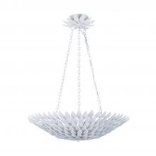 Crystorama 517-MT - Broche 6 Light Matte White Chandelier