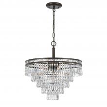 Crystorama 5264-EB-CL-MWP - Mercer 7 Light Hand Cut Crystal English Bronze Chandelier