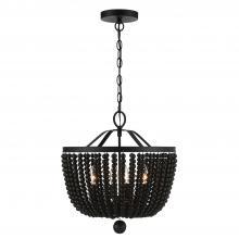 Crystorama 604-MK - Rylee 16.5'' Matte Black Chandelier