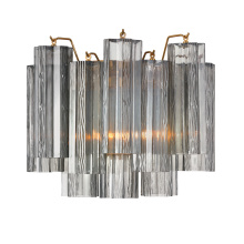 Crystorama ADD-302-AG-SM - Addis 14.5'' Aged Brass Sconce