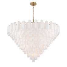 Crystorama ADD-329-AG-WH - Addis 62'' Aged Brass Chandelier