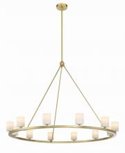 Crystorama ARA-10266-SB-ST - Aragon 12 Light LED Soft Brass Chandelier