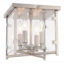 Crystorama DAN-8793-BN - Danbury 10'' Brushed Nickel Flush Mount