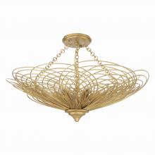 Crystorama DOR-B7706-RG_CEILING - Doral 6 Light Renaissance Gold Semi Flush Mount