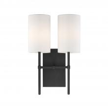 Crystorama VER-242-BF - Veronica 11'' Black Forged Sconce