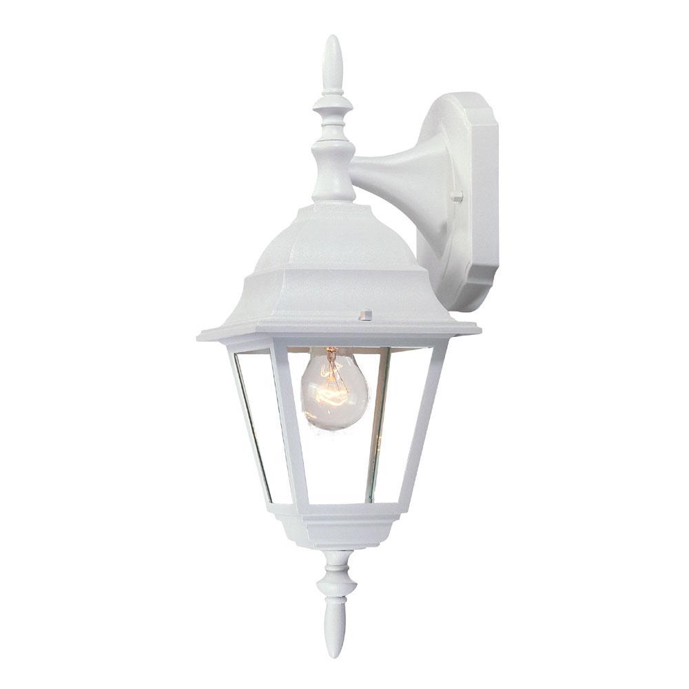 Builder's Choice Collection Wall-Mount 1-Light Outdoor Textured White Fixture