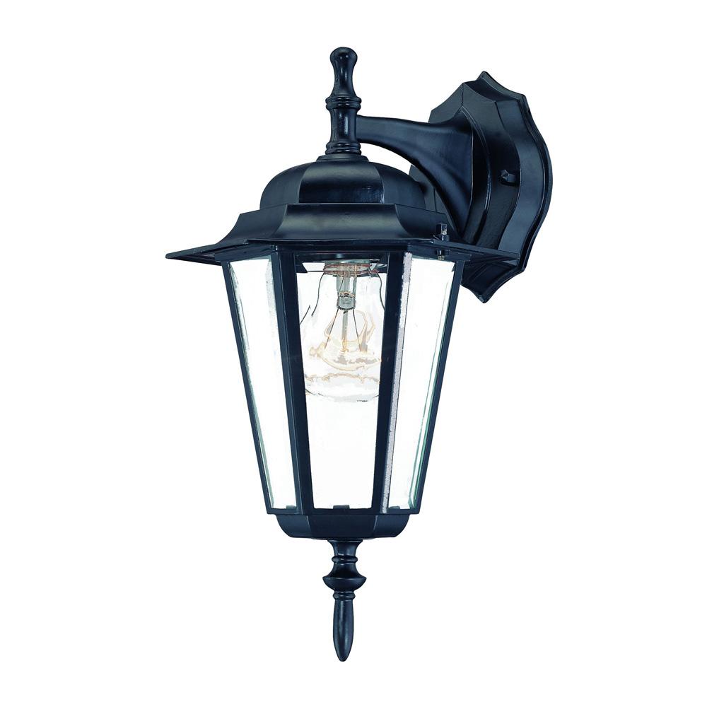 Camelot Collection Wall-Mount 1-Light Outdoor Matte Black Light Fixture