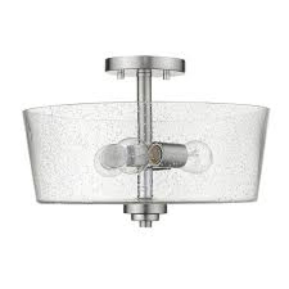 Rowe 3-Light Satin Nickel Semi-Flush Mount