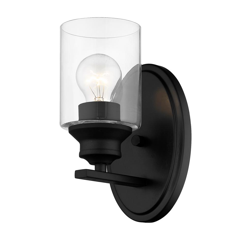 Gemma 1-Light Matte Black Sconce